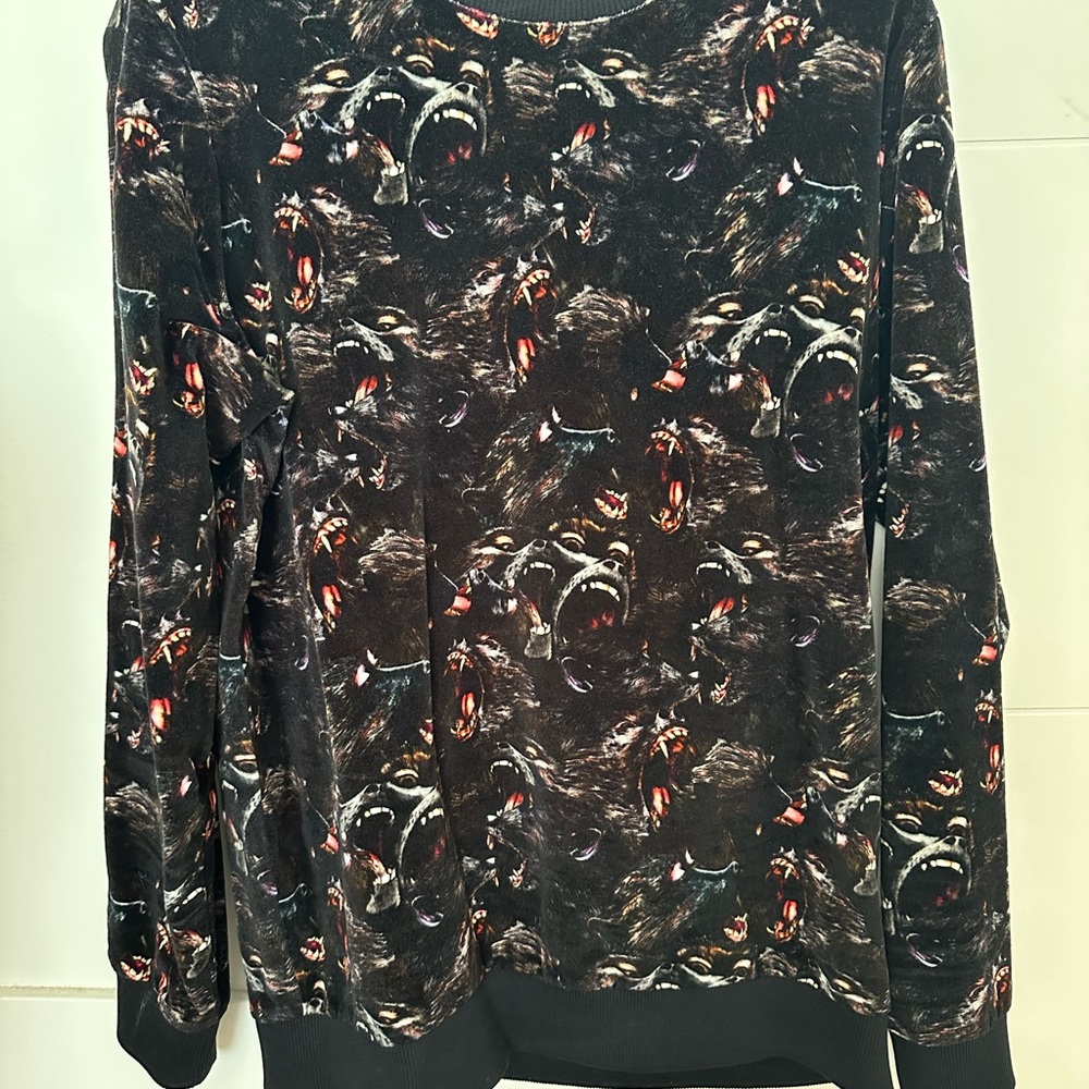 Givenchy Black and Brown Graphic Crewneck Sweater